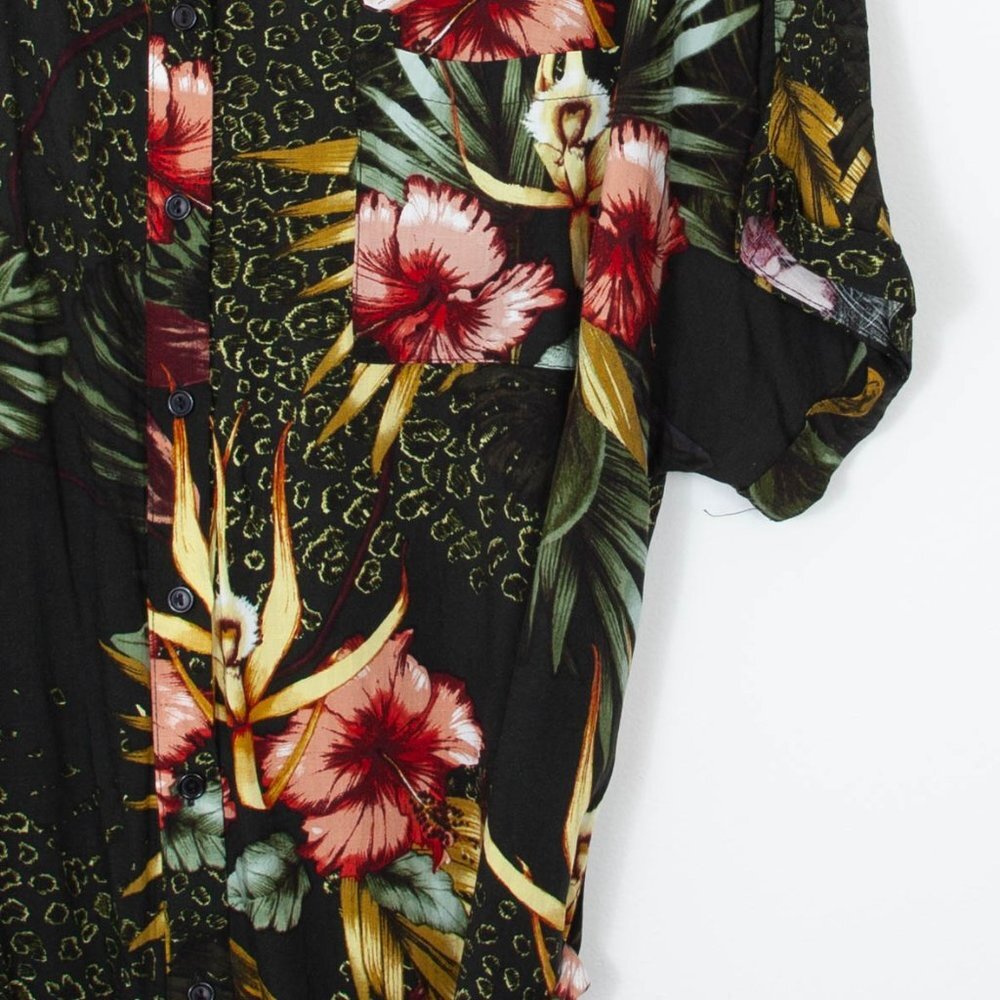 City Chic Phucket Tropical Button Front Floral Shirt Dress Womens Size 18 NWT - Picture 6 of 12